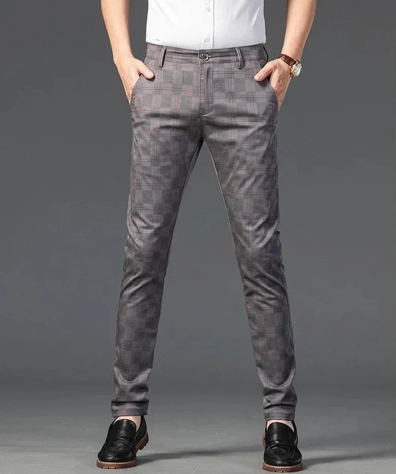 Herren Maßgeschneiderte Karierten Hosen Slim Fit
