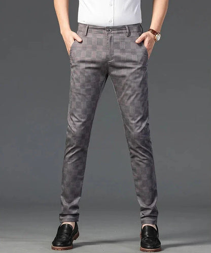 Herren Maßgeschneiderte Karierten Hosen Slim Fit
