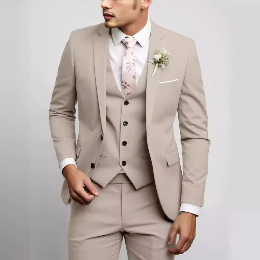 Herren 3-teiliger Anzug mit Weste Elegantes Business-Outfit