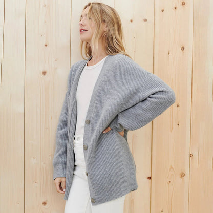 Eveloria Damen Übergröße Cardigan