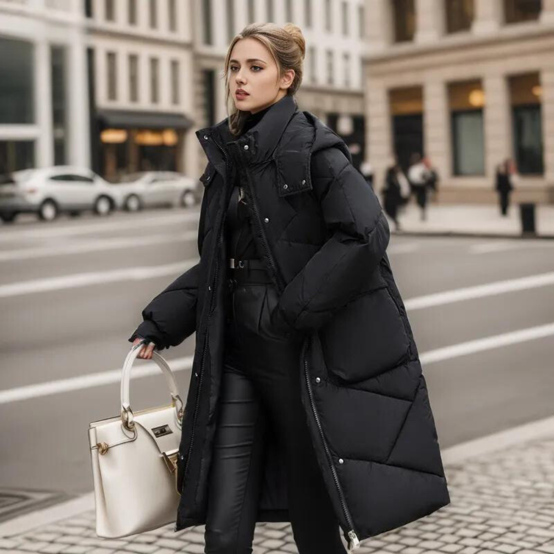 Eveloria Damen Winterjacke Lang Bequem Wärme