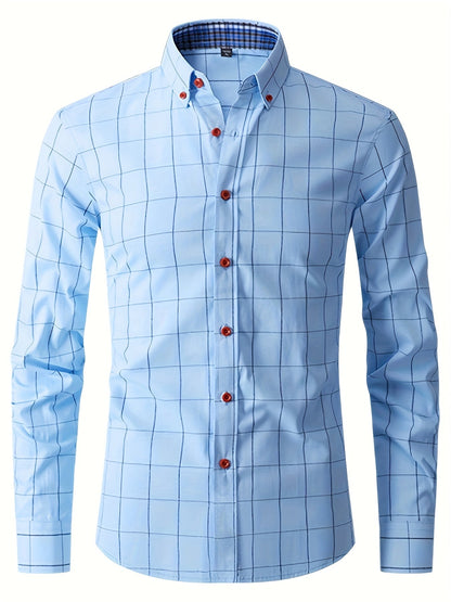 Herren Oxford Hemd Langarm Slim Fit - Eveloria