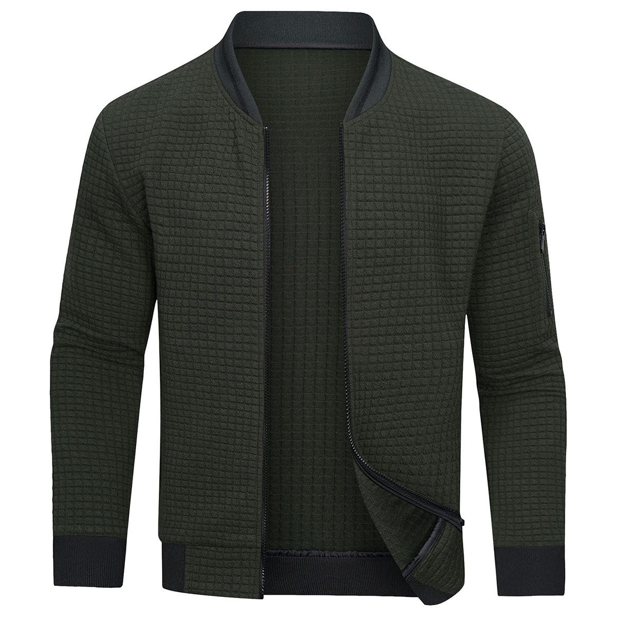 Hemd mit Reißverschluss - Warmes Langarm-Sweatshirt für Männer Strickjacke-Chaps Herrenmode