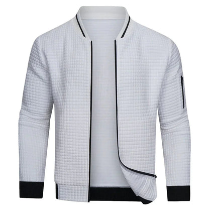 Hemd mit Reißverschluss - Warmes Langarm-Sweatshirt für Männer Strickjacke-Weiß-XS-Chaps Herrenmode