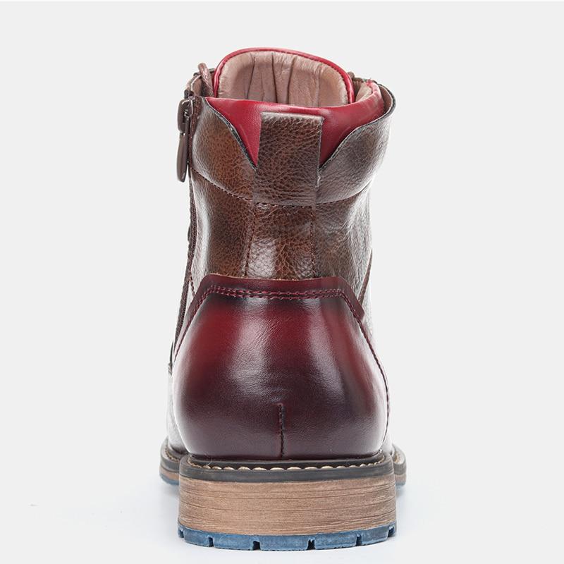 Herren Oxford Stiefel Hoch Leder