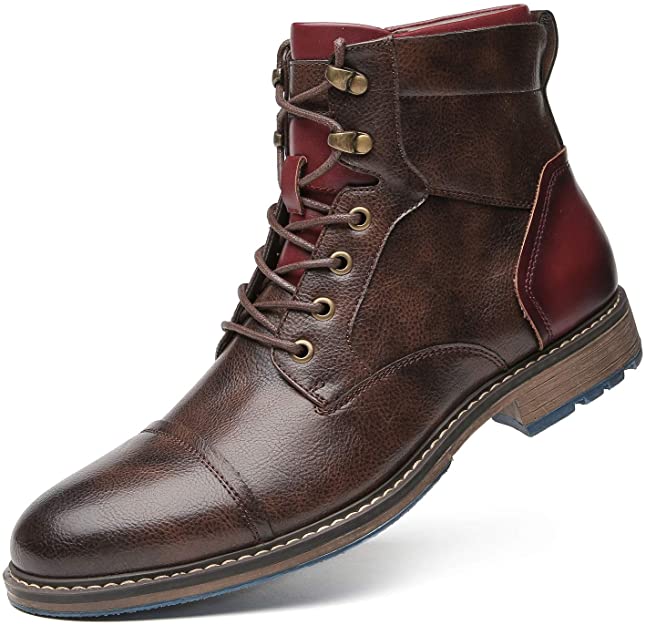 Herren Oxford Stiefel Hoch Leder