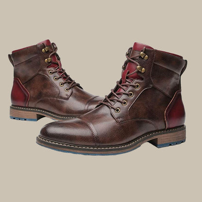 Herren Oxford Stiefel Hoch Leder