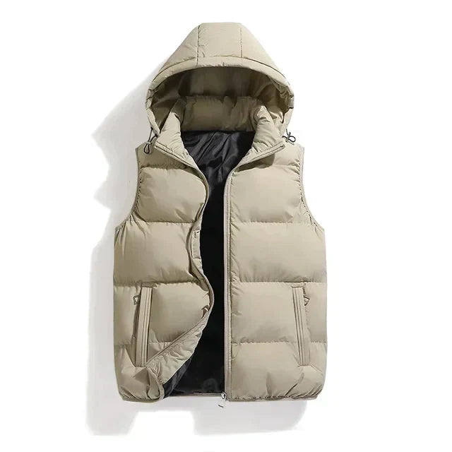 Eveloria Herren Weste Abnehmbare Kapuze