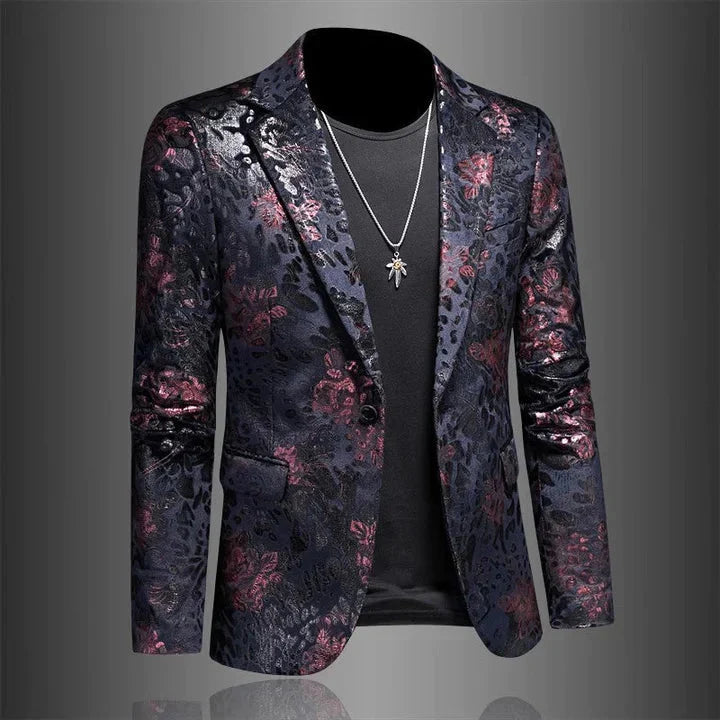 Herren Blazer | Floral | Stilvoll | Herrenjacke | Herrenbekleidung-Chaps Herrenmode