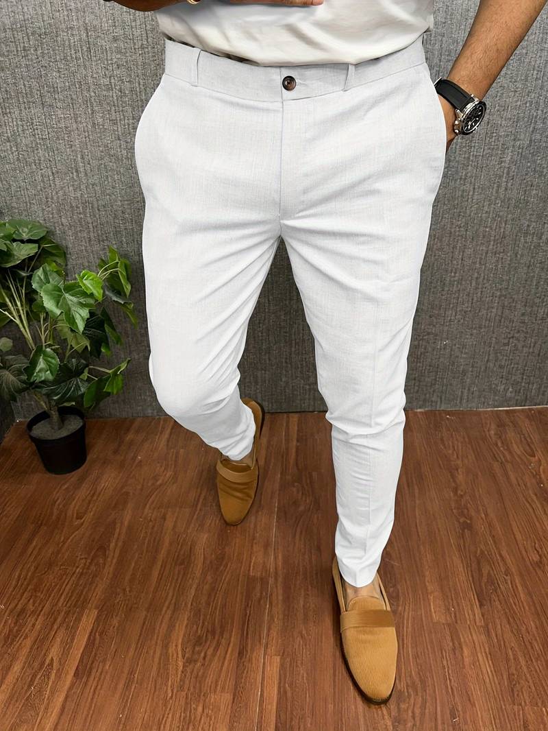Herren Chinos Slim Fit Chino-Hosen Klassisch - Eveloria