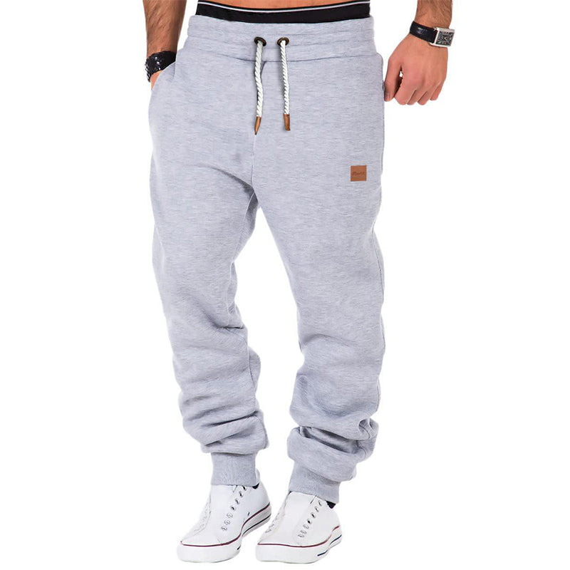 Herren Jogger - Drawstring - Baggy - Lounge Hose - Jogginghose-Hellgrau-S-Chaps Herrenmode