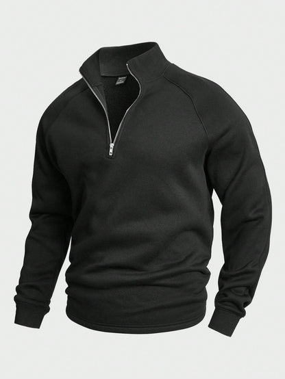Herren Pullover Halbreißverschluss Warm Winter Sweatshirt - Eveloria