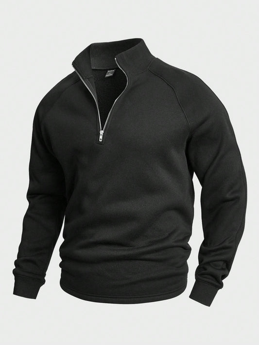 Herren Pullover Halbreißverschluss Warm Winter Sweatshirt - Eveloria