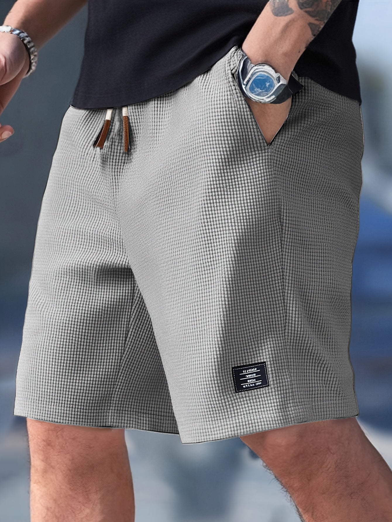 Herren-Shorts – Lässige Shorts mit Kordelzug und Taschen-Chaps Herrenmode
