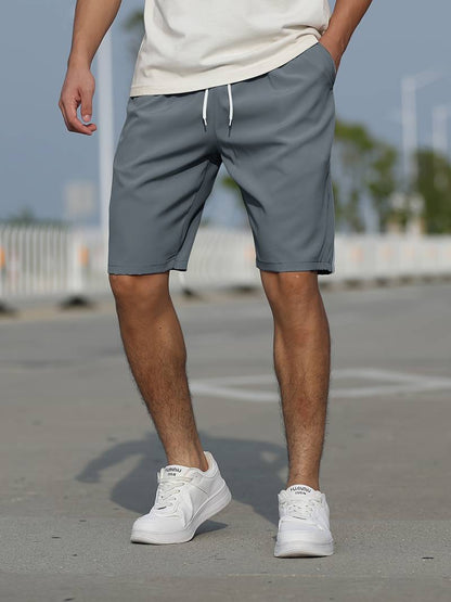 Herren Shorts Lässig Kordelzug Beige - Eveloria