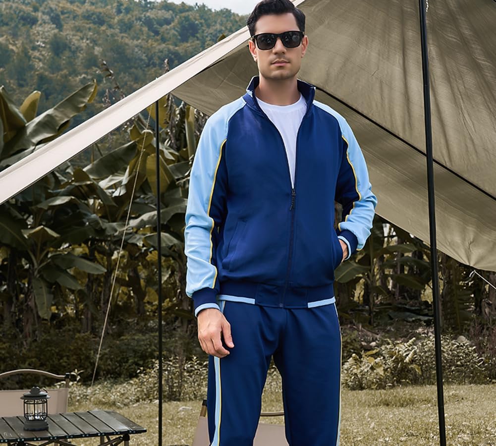 Herren-Trainingsanzug – Sportliches Set aus Jacke mit Reißverschluss und Trainingshose-Chaps Herrenmode