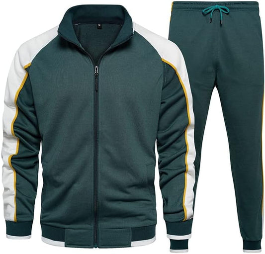 Herren Trainingsanzug Sportliches Set Jacke Reißverschluss Hose - Eveloria