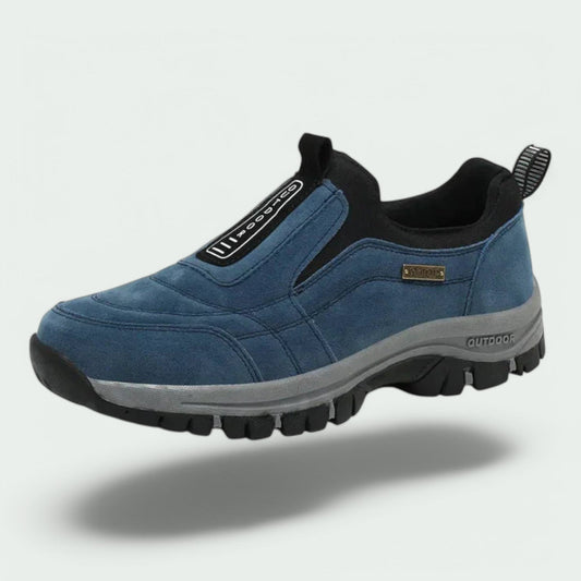 Herren Wanderschuhe Orthopädisch Slip-On Outdoor Schwarz - Eveloria