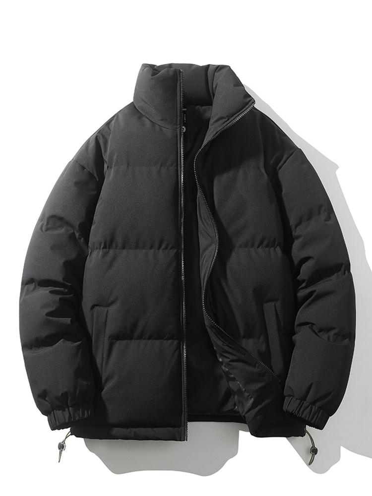 Herren Daunenjacke Warm Wattiert Schwarz - Eveloria