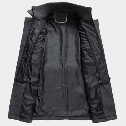 Herren Wollmantel | Einreihig | Zip-Up | Wollmantel | Herren Winterjacken-Chaps Herrenmode
