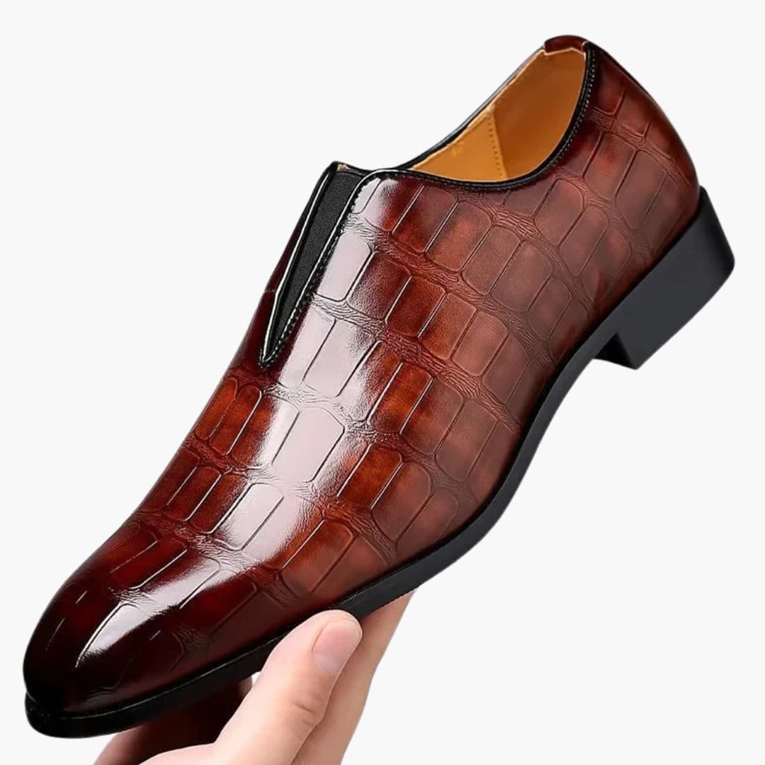 Herren Slipper Glatter Oberfläche Feste Sohle Schwarz - Eveloria