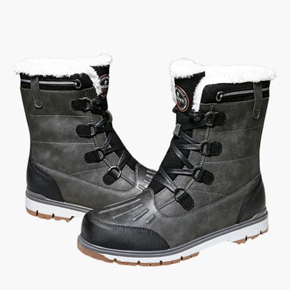 Herren Winterstiefel Schnürung Rutschfeste Gummisohle Warm