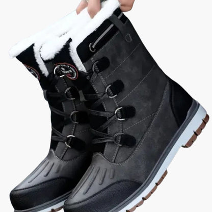 Herren Winterstiefel Schnürung Rutschfeste Gummisohle Warm