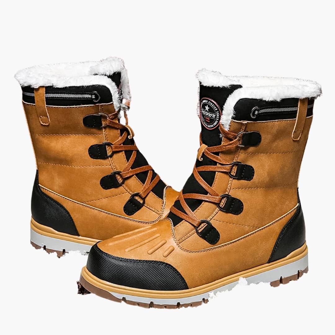 Herren Winterstiefel Schnürung Rutschfeste Gummisohle Warm