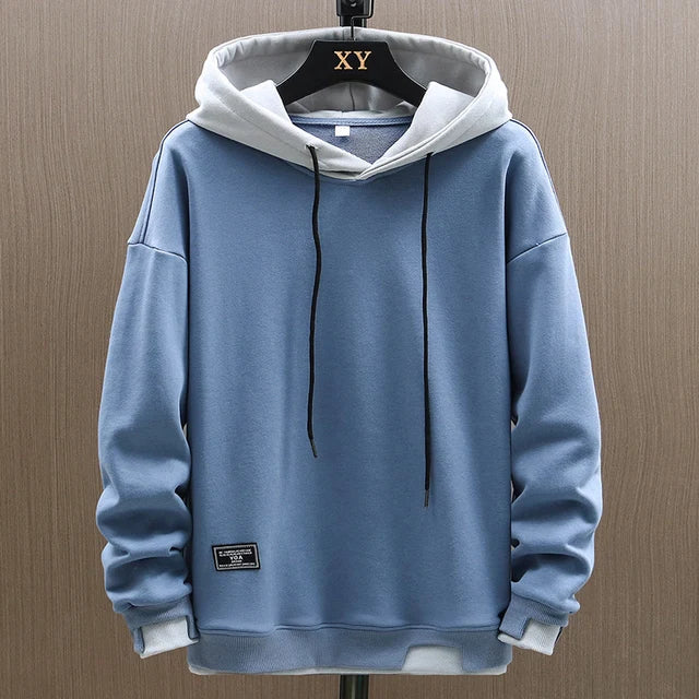 Herren Zwei-Ton Freizeitpullover Hoodie - Eveloria