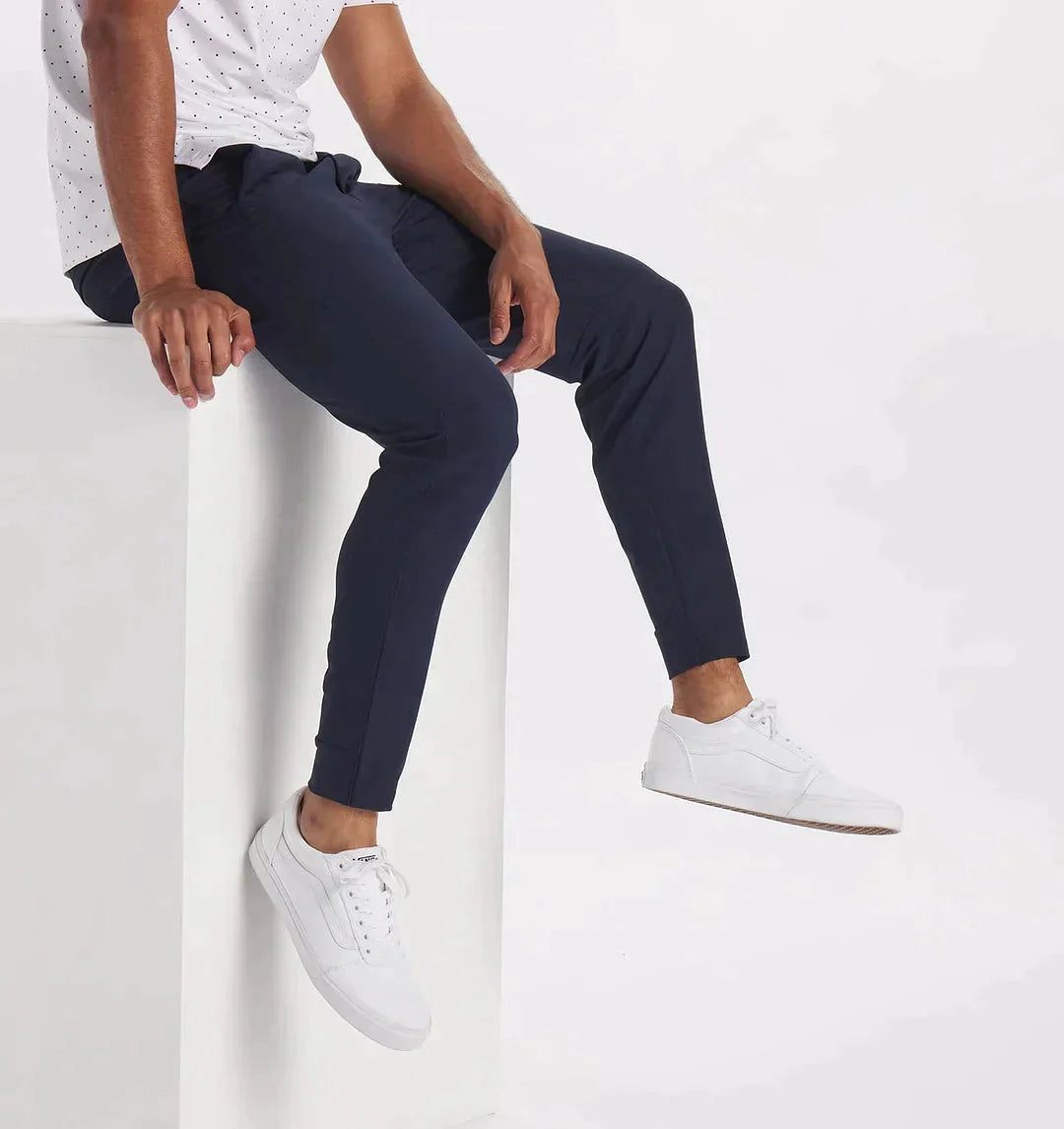 Herrenhosen - Kordelzug - Elastische Taille - Stretchhosen - Slim Fit Jogger-Chaps Herrenmode
