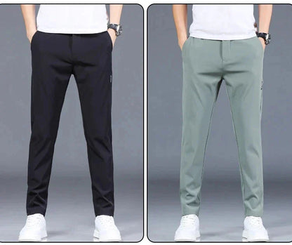 Herrenhosen – elastischer Bund – schmale Passform – Freizeithosen – Stretchhosen-Chaps Herrenmode