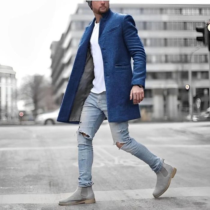 Herren Trenchcoat Stilvoll Braun - Eveloria