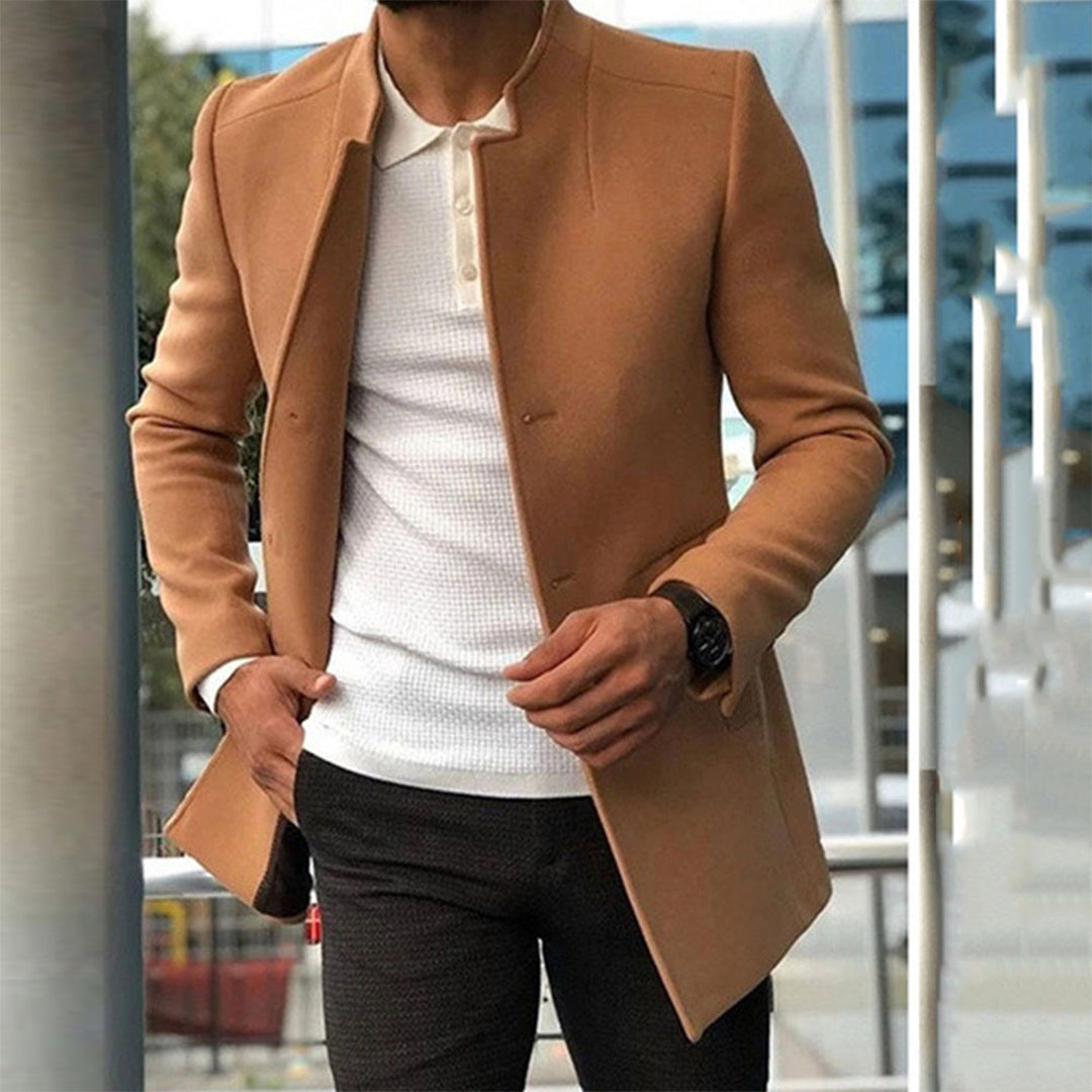 Herren Trenchcoat Wolle Schmal - Eveloria