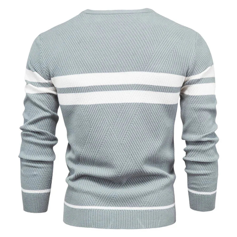 Herrenpullover – Strickpullover mit Rundhalsausschnitt-Chaps Herrenmode