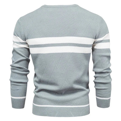 Herrenpullover – Strickpullover mit Rundhalsausschnitt-Chaps Herrenmode
