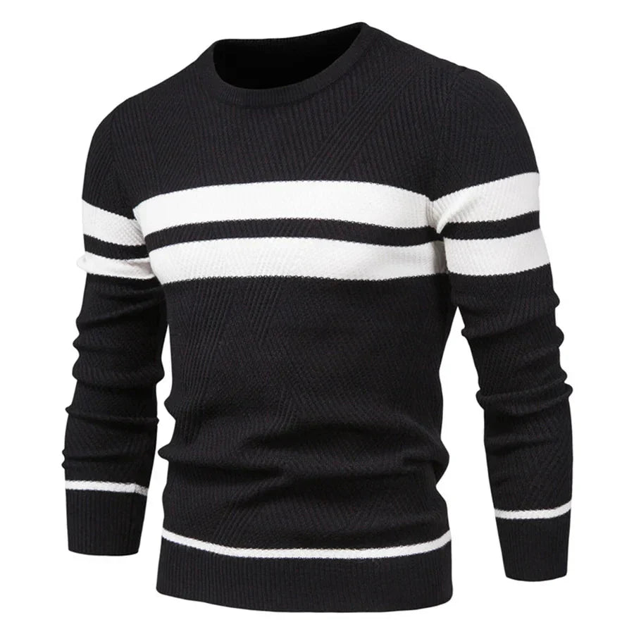 Herrenpullover – Strickpullover mit Rundhalsausschnitt-Chaps Herrenmode