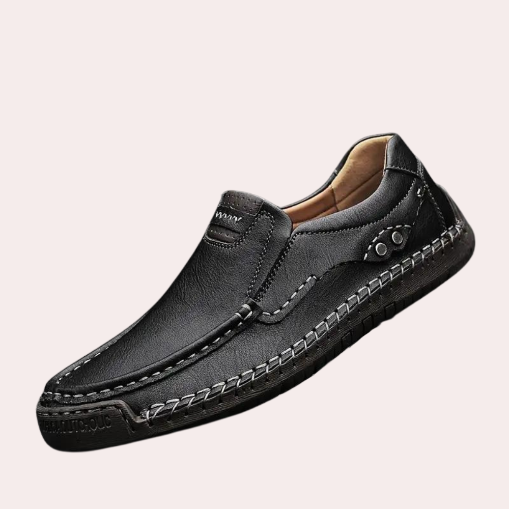 Herren Leder Slipper Loafer Freizeitschuhe - Eveloria