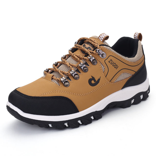Herrenschuhe – Outdoor – Schnürschuhe – Wanderschuhe – Wanderschuhe-Gelb-38-Chaps Herrenmode
