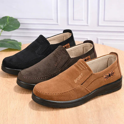Herren Freizeitslipper Rutschfest Bequem Schwarz - Eveloria