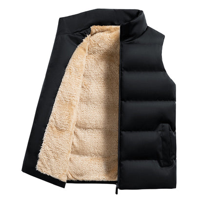 Herren Pufferweste Ärmellos Zip-Up Schwarz - Eveloria