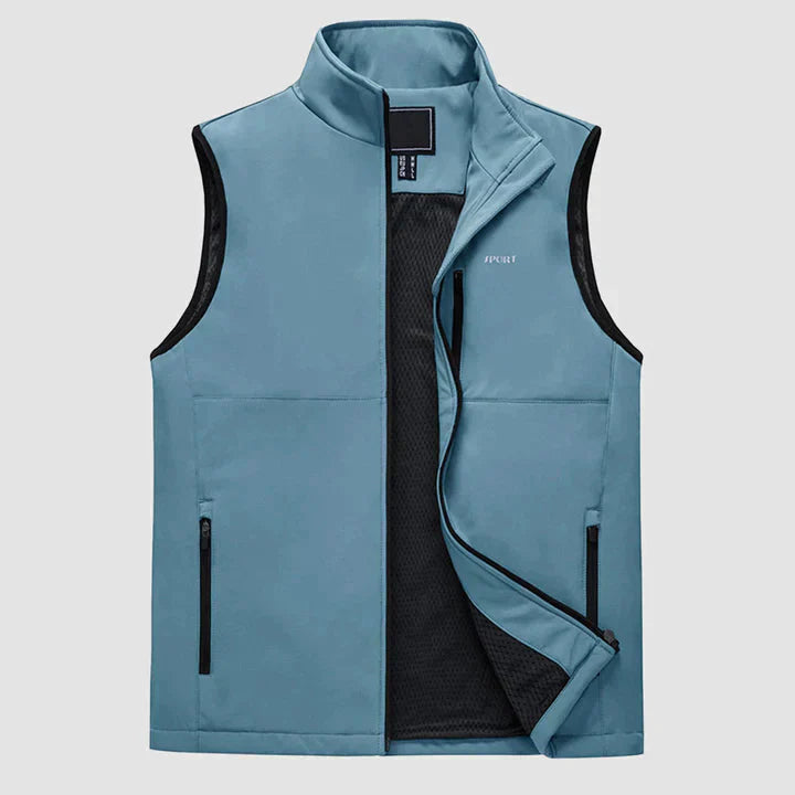 Herrenweste | Zip-Up | Leichtgewicht | Outdoor-Weste | Ärmellose Weste-Chaps Herrenmode