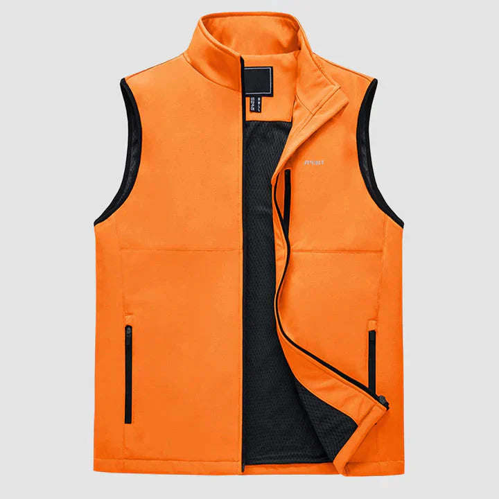 Herrenweste | Zip-Up | Leichtgewicht | Outdoor-Weste | Ärmellose Weste-Chaps Herrenmode