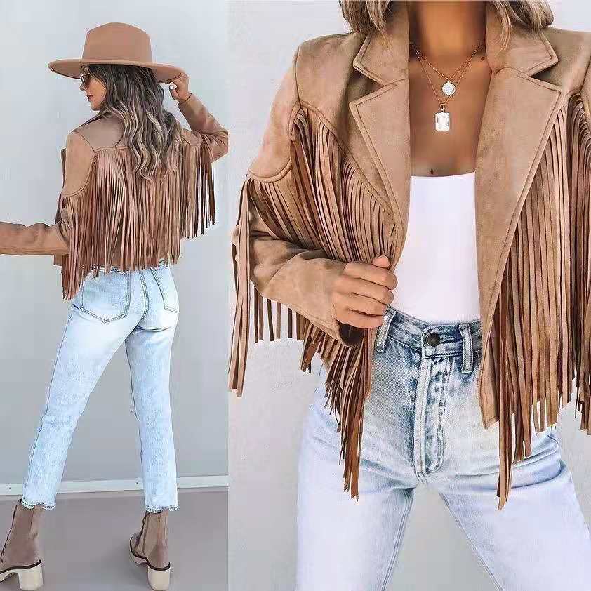 Eveloria Damen Fransenjacke - Eveloria