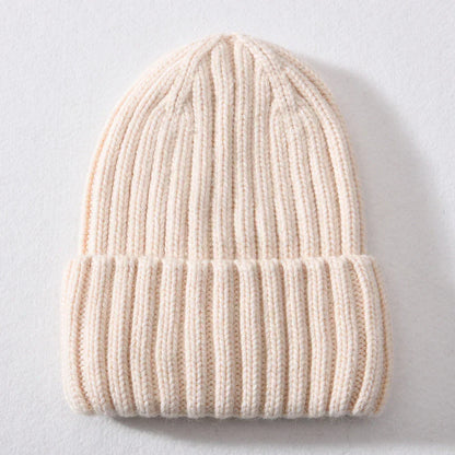 Unisex Strickmütze Gerippt Warm