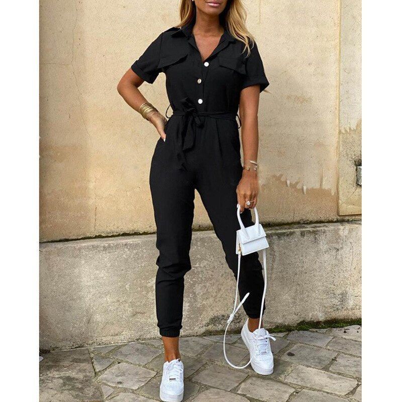 Eveloria Damen Jumpsuit Stilvoll