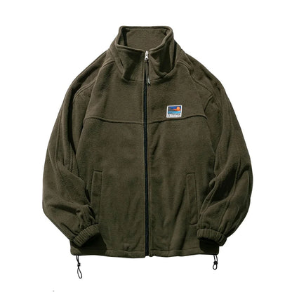 Herren Baumwolljacke Stehkragen Reißverschluss Warm Leicht