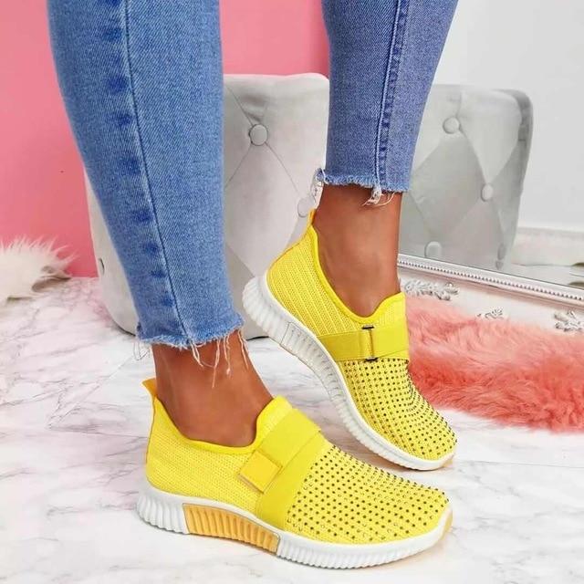 Damen Bequeme Schuhe Klettverschluss