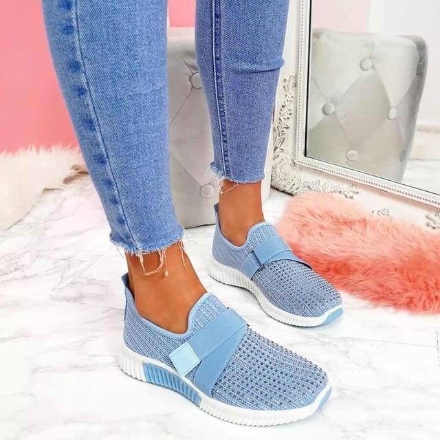 Damen Bequeme Schuhe Klettverschluss