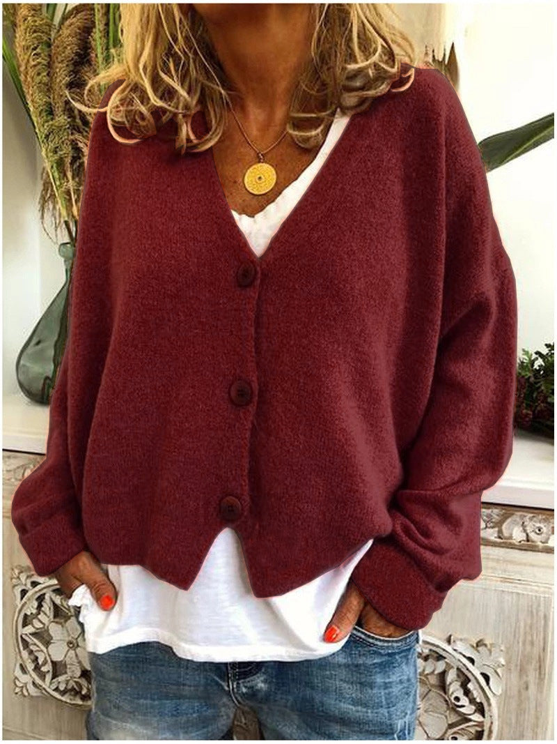 Damen Strickjacke Chic Langärmlig