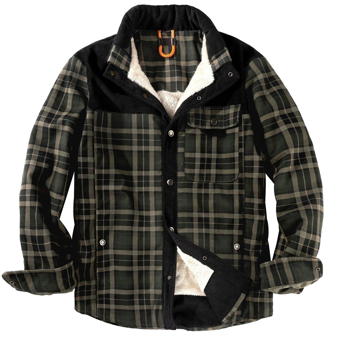 Herren Holzfällerhemd Karo Fleece Blau - Eveloria